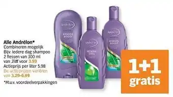 Albert Heijn Andrélon iedere dag shampoo 300 ml aanbieding