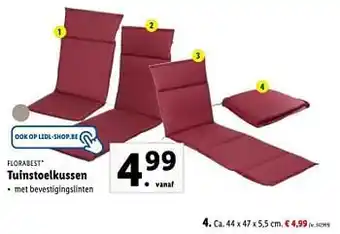 Lidl Tuinstoelkussen 44x47x5.5 cm aanbieding