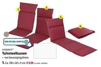 Lidl Tuinstoelkussen 120x50x4 cm aanbieding