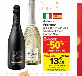 Carrefour Gamma freixenet 75cl aanbieding