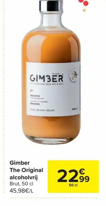 Carrefour Gimber the original alcoholvrij 50cl aanbieding