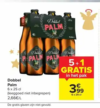 Carrefour Dobbel palm 25cl 5+1 gratis aanbieding