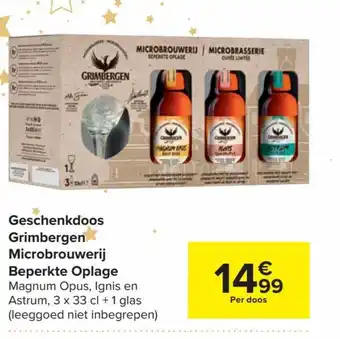 Carrefour Geschenkdoos grimbergen microbrouwerij beperkte oplage per doos aanbieding