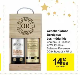 Carrefour Geschenkdoos bordeaux les medailles per doos aanbieding