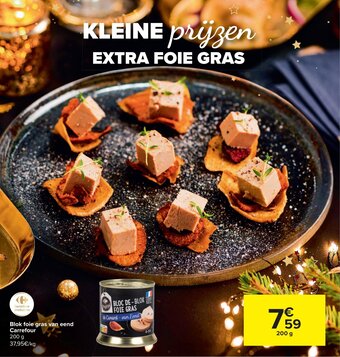 Carrefour Blok foie gras van eend aanbieding