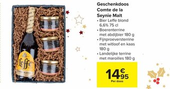 Carrefour Geschenkdoos comte de la seynie malt aanbieding