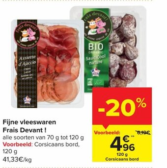 Carrefour Fijne vleeswaren frais devant aanbieding