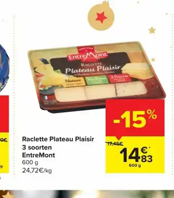 Raclette plateau plaisir 3soorten 600g