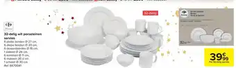 Carrefour Home 32-Delig Wit Porseleinen Servies aanbieding