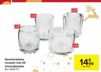 Carrefour Geschenkdoos Receptie met 24 Amuseglaasjes aanbieding