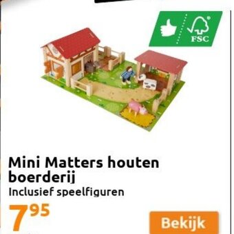 Action Mini Matters Houten Boerderij aanbieding