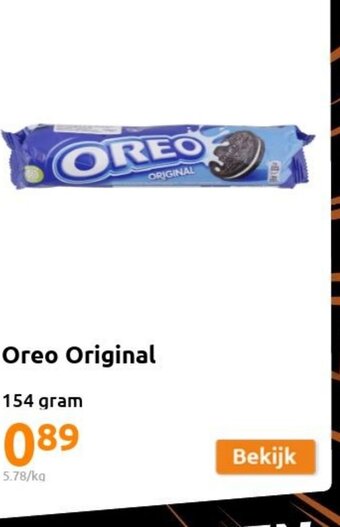 Action Oreo Original 154gram aanbieding