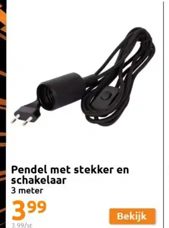 Pendel Met Stekker en Schakelaar 3 meter