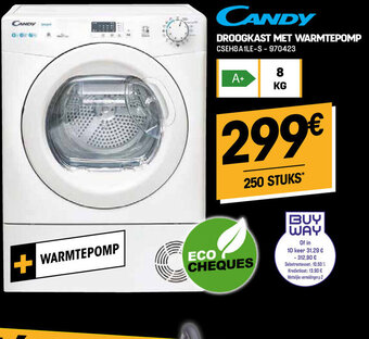 Electro Depot Candy Droogkast met Warmtepomp aanbieding