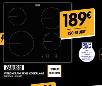 Electro Depot Zanussi Vitrokeramische Kookplaat aanbieding