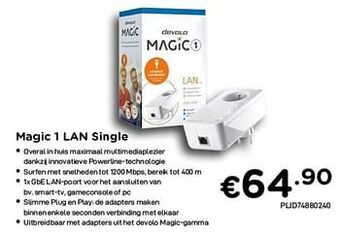 CompuDeals Devolo magic 1 lan single aanbieding