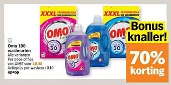 Albert Heijn Omo 100 wasbeurten aanbieding