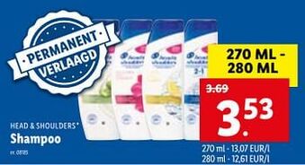 Lidl Shampoo aanbieding