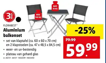 Lidl Florabest Aluminium balkonset aanbieding