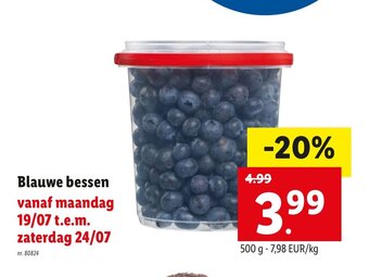 Lidl Blauwe bessen aanbieding