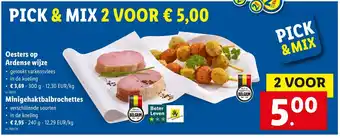 Oesters op Ardense wijze, Minigehaktbalbrochettes