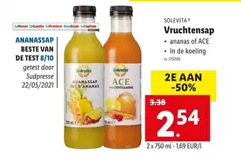 Lidl Solevita Vruchtensap aanbieding