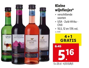 Lidl Kleine wijnflesjes* aanbieding
