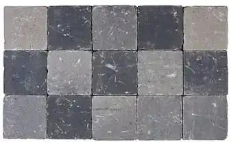 Makro Cobogarden Klinker getrommeld 15 x 15 x 4 cm grijs/zwart aanbieding