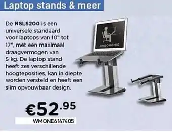 CompuDeals Newstar laptop stands + meer nsls200 aanbieding