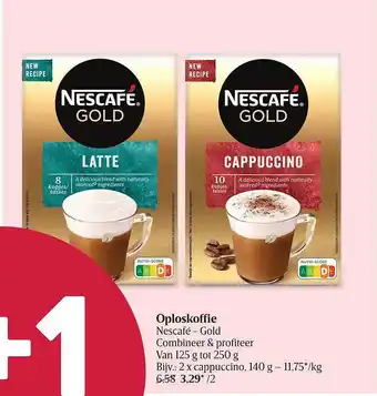 Delhaize Oploskoffie nescafé - gold aanbieding