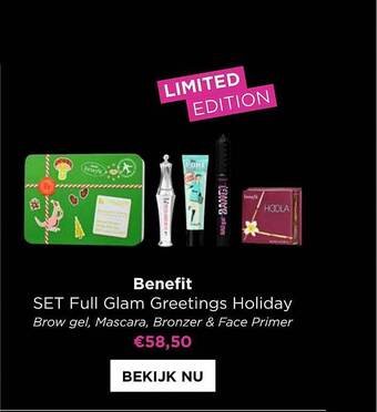 ICI PARIS XL Benefit set full glam greetings holiday aanbieding