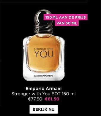 ICI PARIS XL Emporio armani stronger with you edt 150ml aanbieding