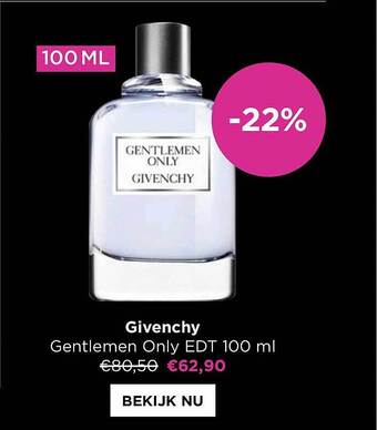ICI PARIS XL Givenchy gentlemen only edt 100ml aanbieding