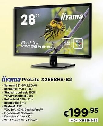 CompuDeals Iiyama prolite x2888hs-b2 aanbieding