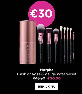 Morphe flash of rosé 8-delige kwastenset