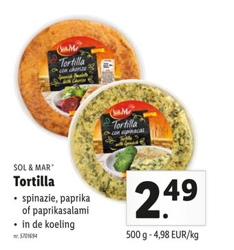 Lidl Sol & Mar Tortilla aanbieding