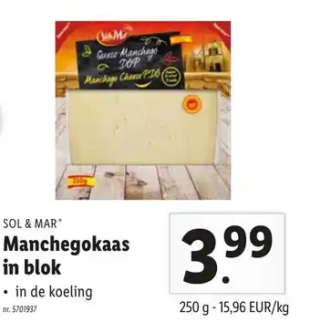 Sol & Mar Manchegokaas in blok