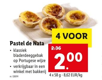 Lidl Pastel de Nata aanbieding