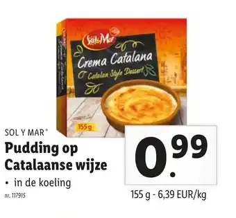 Lidl Sol Y Mar Pudding op Catalaanse wijze aanbieding