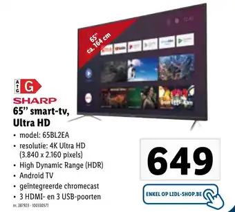 65" smart-tv, Ultra HD