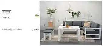 Multi bazar Cube wit bank aanbieding