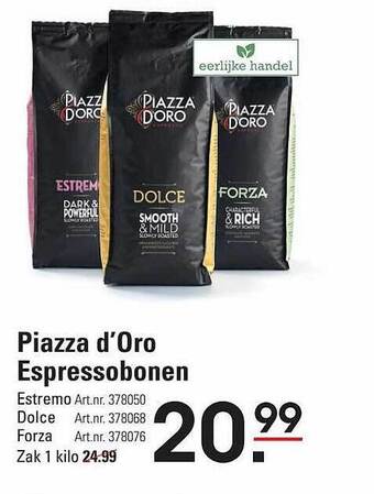 Piazza d'oro espressobonen