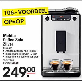Melitta caffeo solo zilver