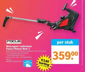 Betersport roeitrainer focus fitness row 3