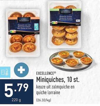 ALDI Excellence miniquiches aanbieding