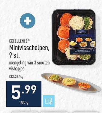ALDI Excellence minivisschelpen aanbieding