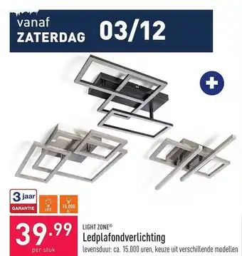 ALDI Light zone ledplafondverlichting aanbieding