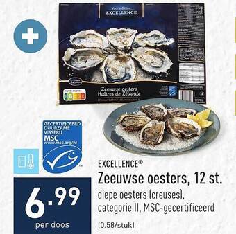 ALDI Excellence zeeuwse oesters aanbieding