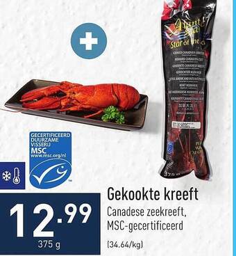 ALDI Gekookte kreeft aanbieding