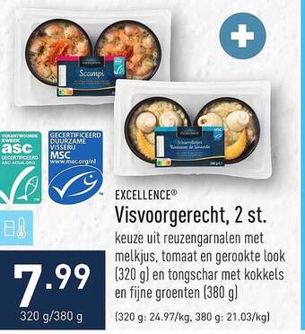 ALDI Excellence visvoorgerecht aanbieding
